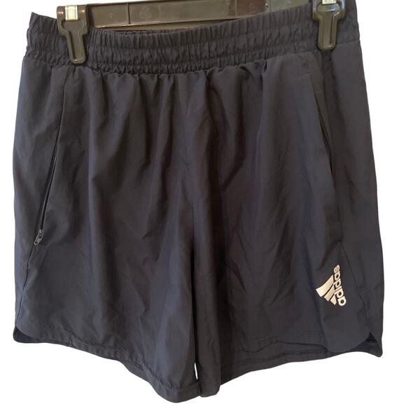 Adidas Men's Navy Blue Running Shorts Size Medium 7 inch EUC Workout Running - Picture 1 of 4